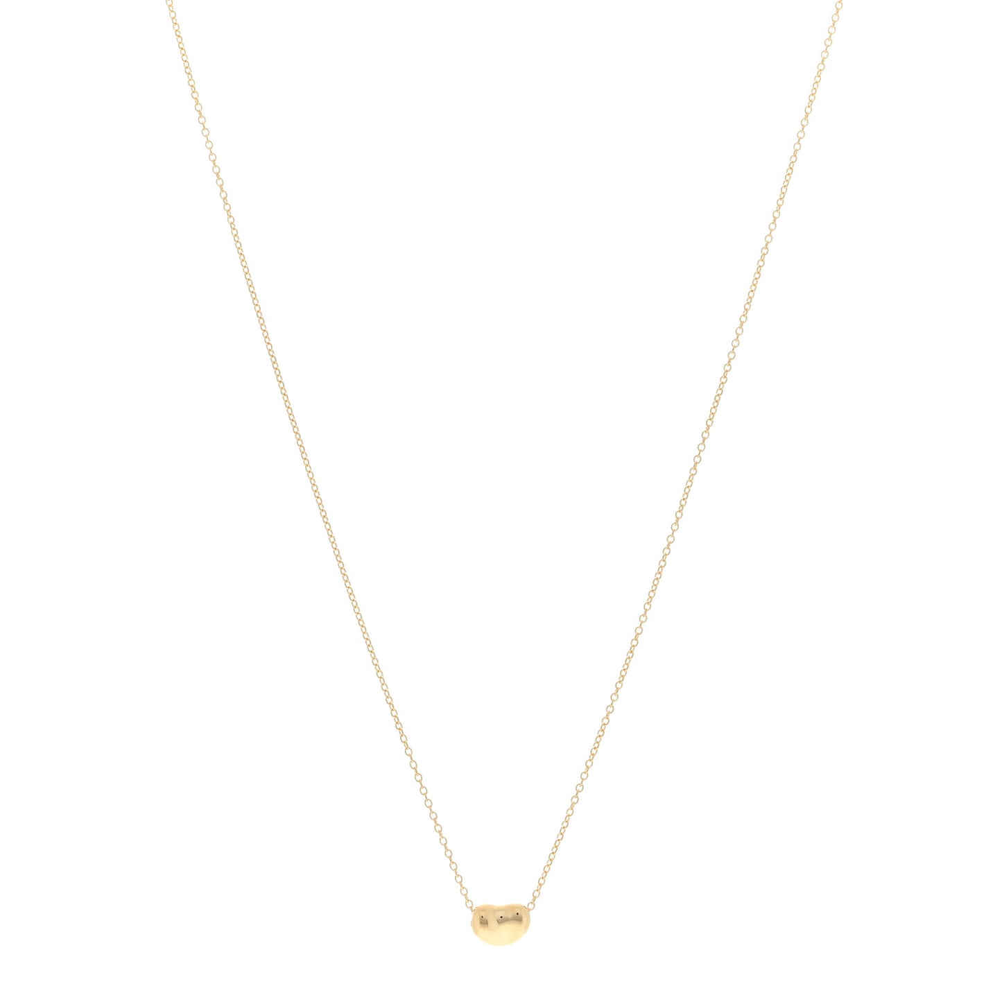 18K Yellow Gold 6.5mm Elsa Peretti Bean Pendant Necklace