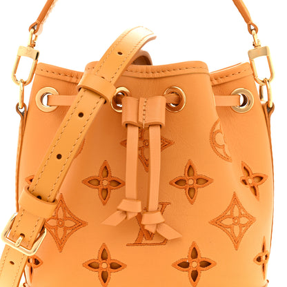 Louis Vuitton Perforated Calfskin Monogram Nano Noe Safran Yellow 7 of 13