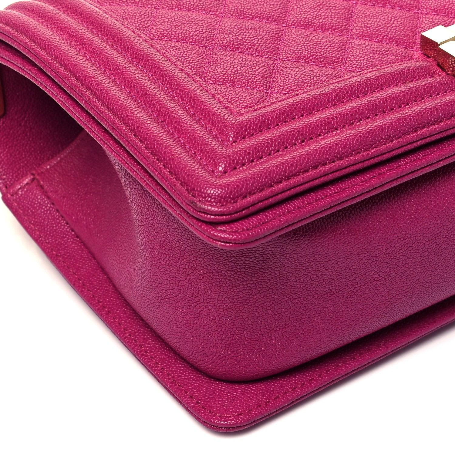 Chanel Caviar Quilted Medium Boy Flap Fuchsia 7 of 8