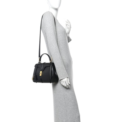 Celine Satinated Calfskin Small 16 Top Handle Bag Black 2 of 11