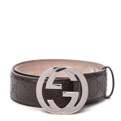 Gucci Guccissima Signature Interlocking G 40mm Belt 85 34 Cocoa 1 of 8