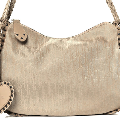 Christian Dior Monogram Braided Hobo Beige 11 of 14