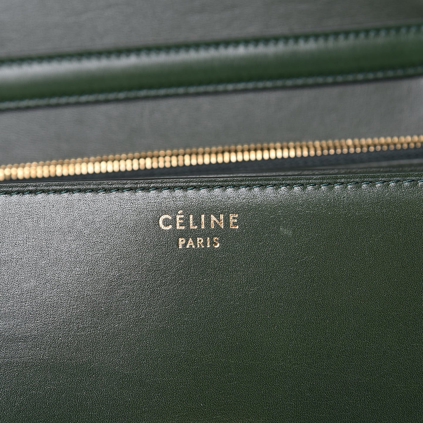 Box Calfskin Medium Classic Box Flap Bag Dark Green