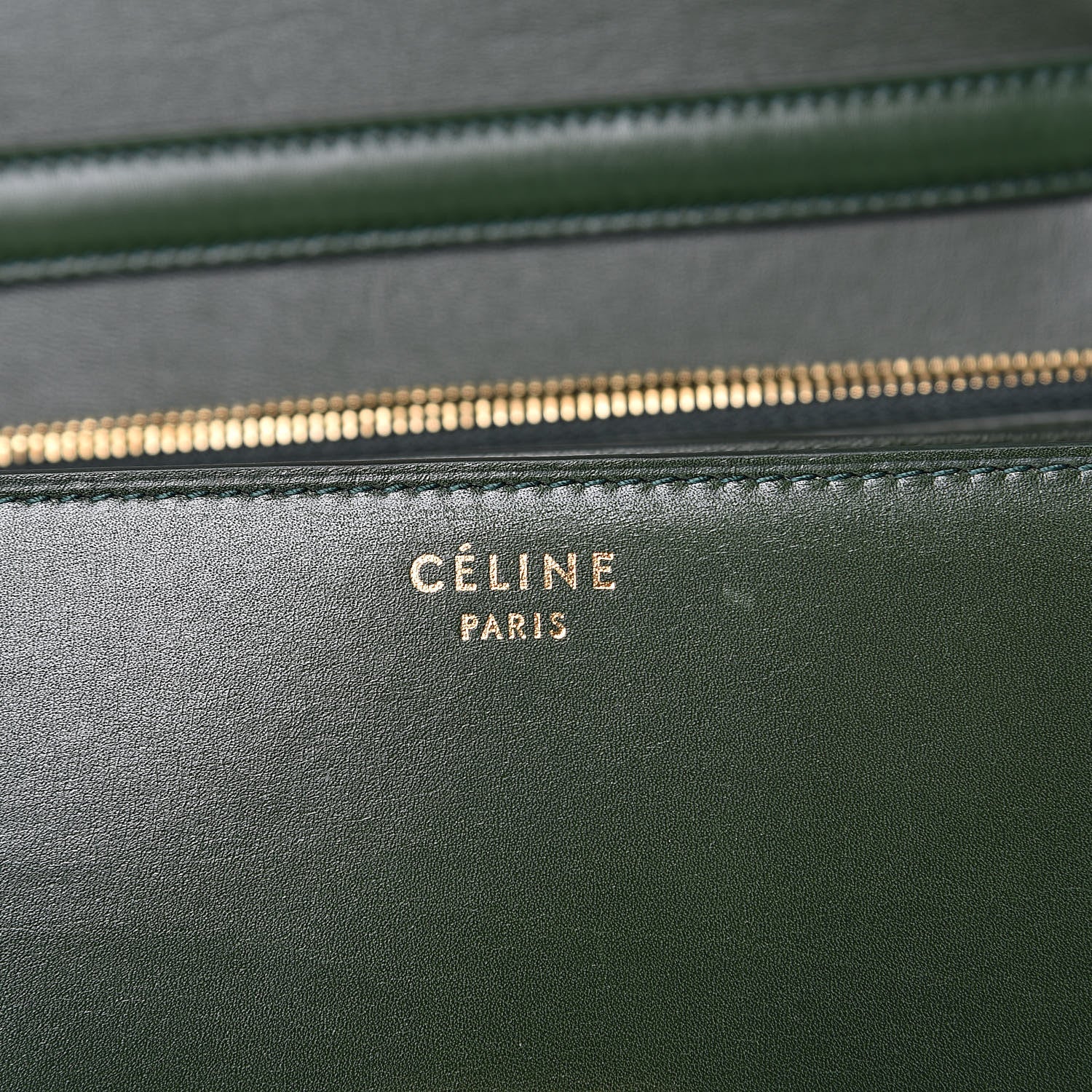 Celine Box Calfskin Medium Classic Box Flap Bag Dark Green 6 of 12