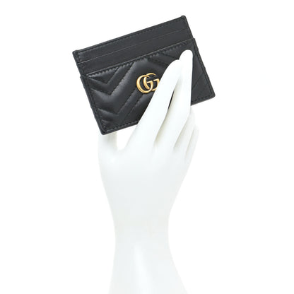 Gucci Calfskin Matelasse GG Marmont Card Holder Black 2 of 10