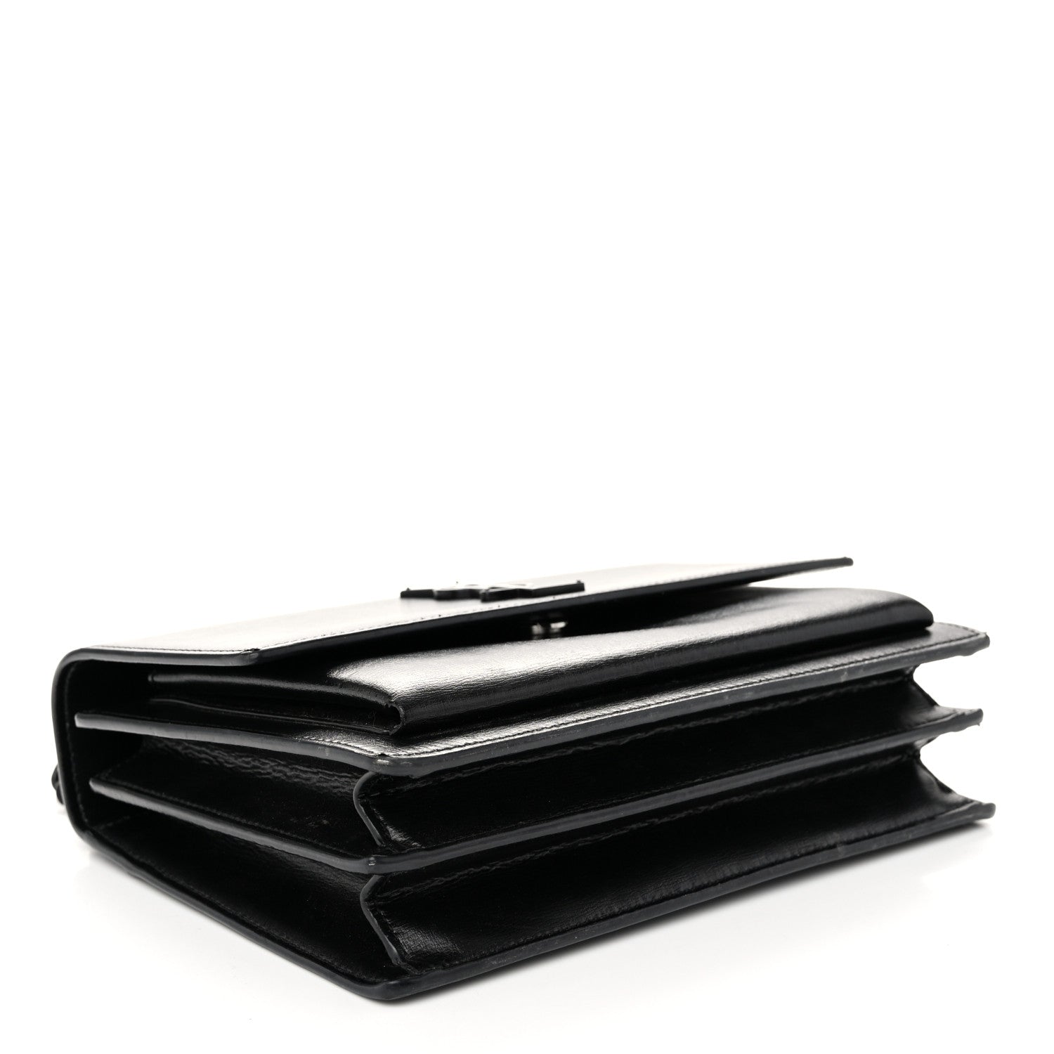 Saint Laurent Calfskin Medium Monogram Monochrome Sunset Black 4 of 9