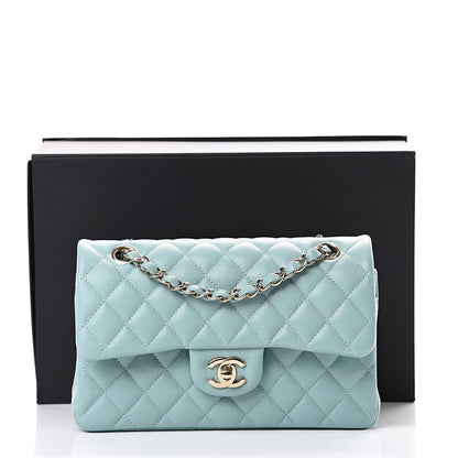 Chanel Caviar Quilted Small Double Flap Light Blue 10 of 10