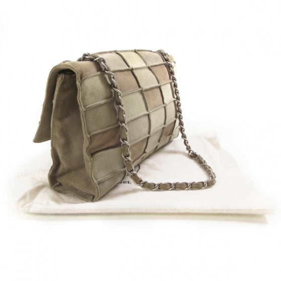 Chanel Suede Patchwork Medium Flap Beige 3 of 11