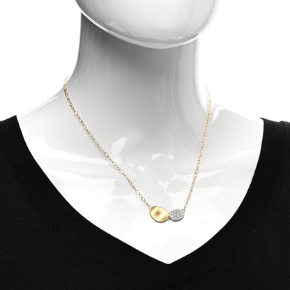 Marco Bicego 18K Yellow White Gold Diamond Lunaria Necklace 2 of 4