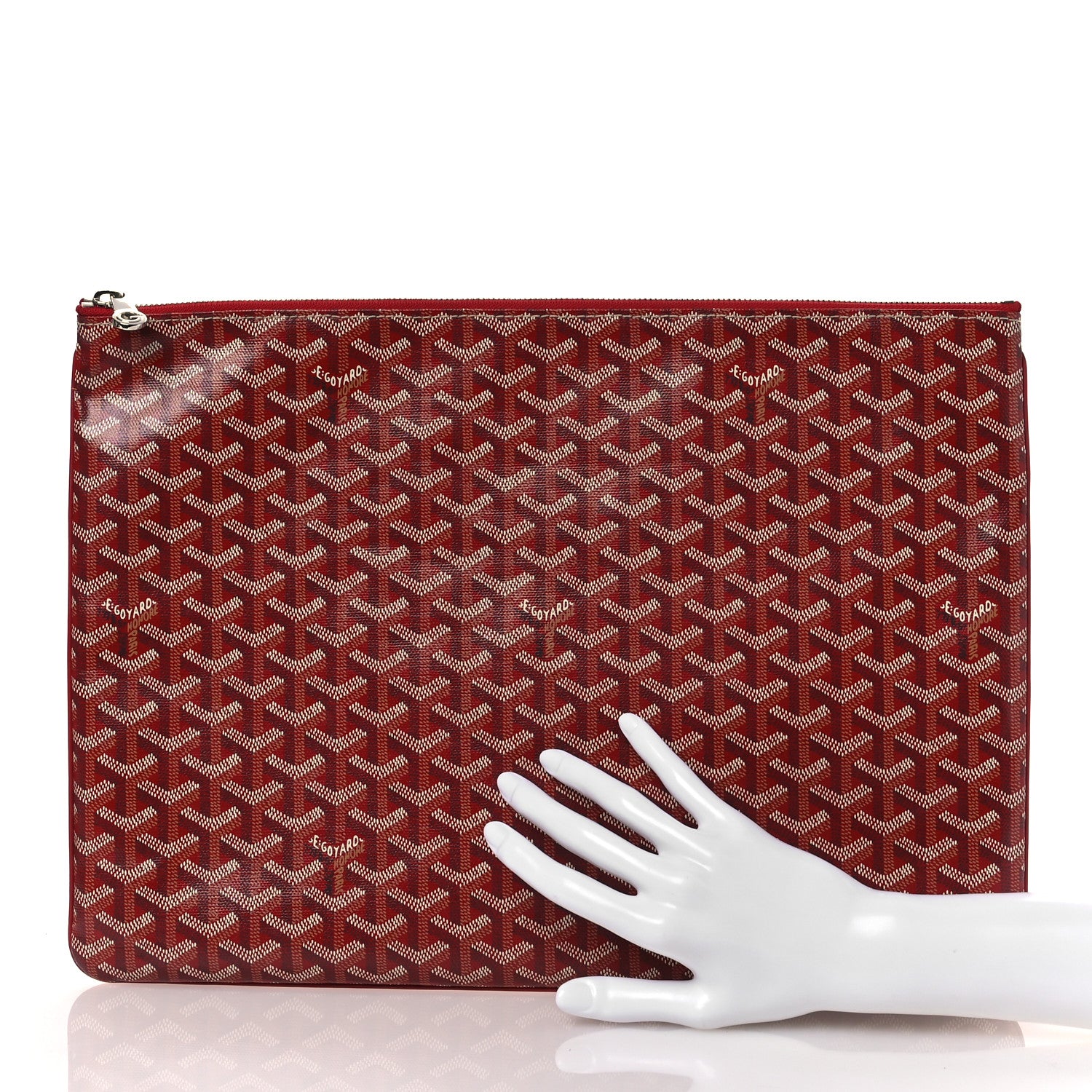 Goyard Goyardine Senat Pochette GM Red 2 of 12