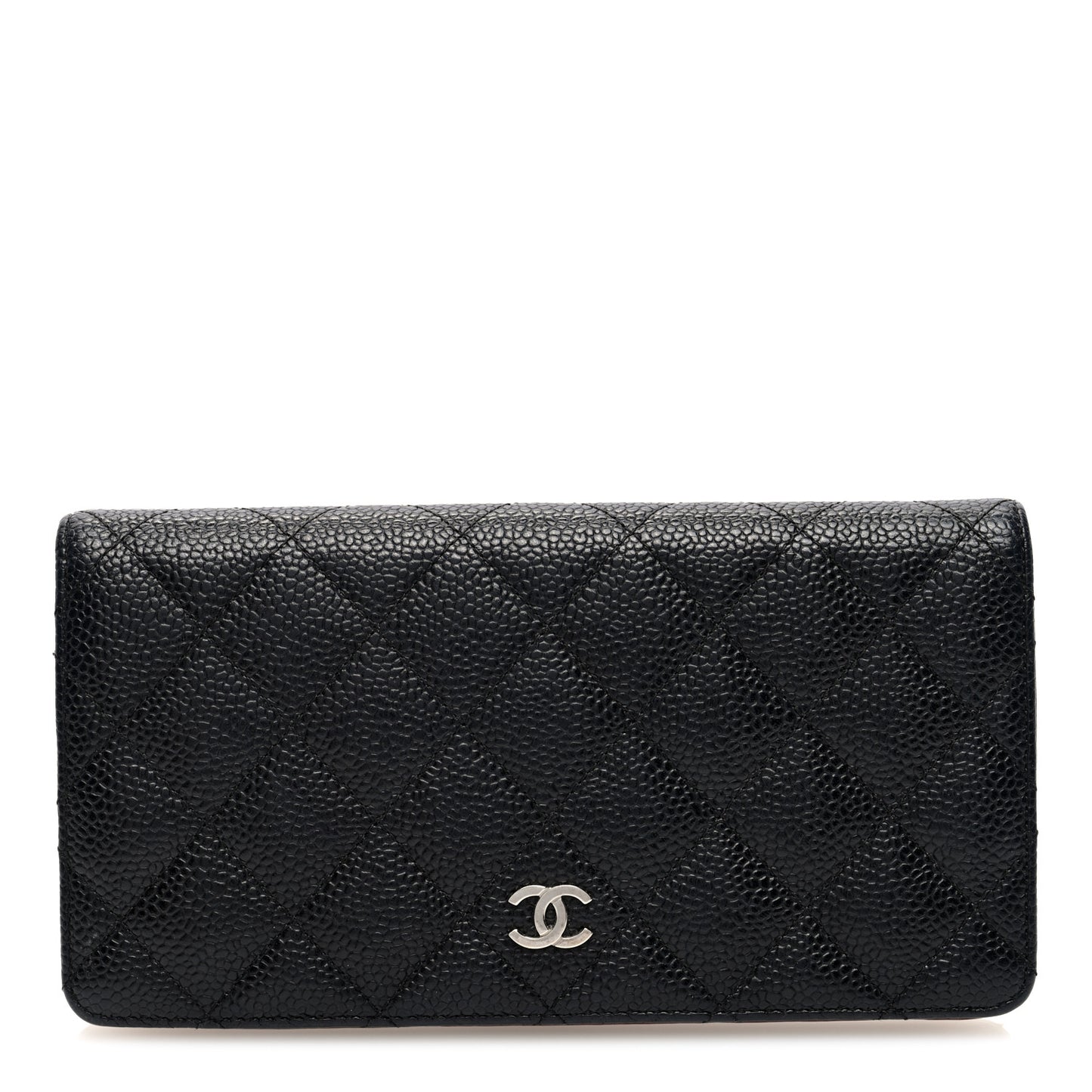Caviar Quilted Yen Wallet Black