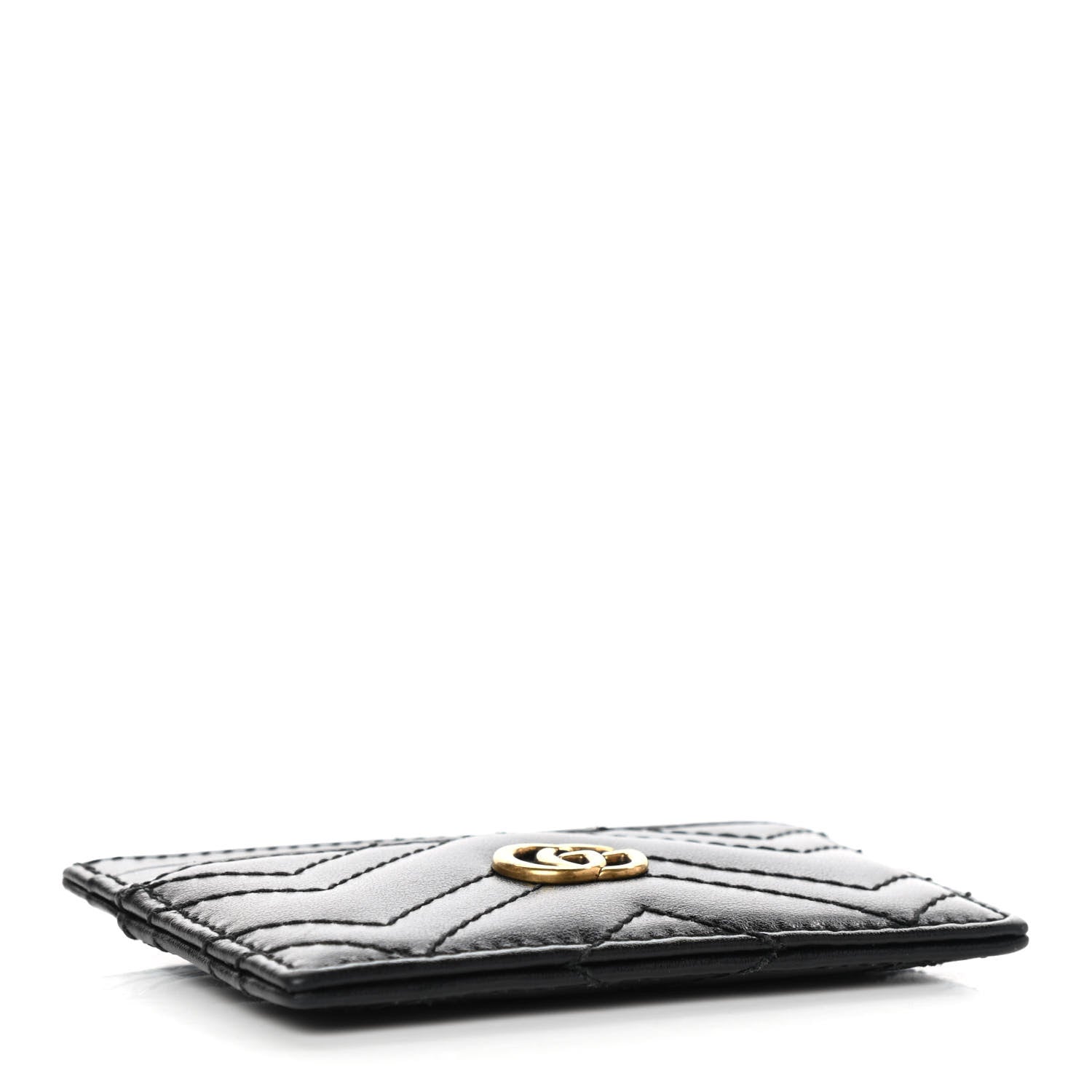 Gucci Calfskin Matelasse GG Marmont Card Holder Black 4 of 6