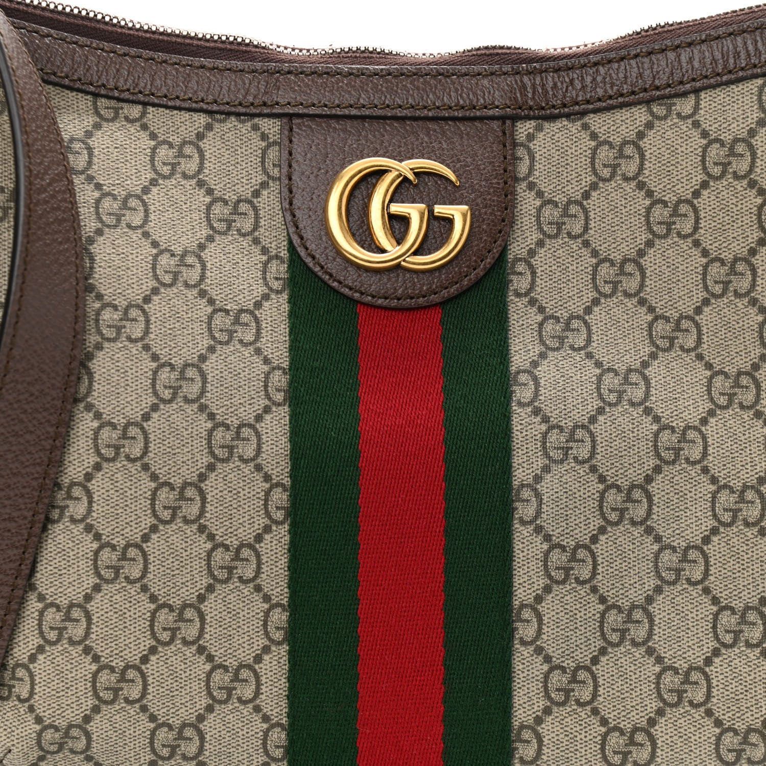 Gucci GG Supreme Monogram Web Small Ophidia Half Moon Hobo Brown 8 of 12