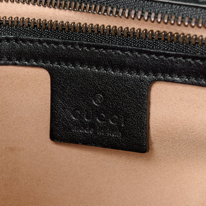 Gucci Calfskin Matelasse Medium GG Marmont Shoulder Bag Black 6 of 12