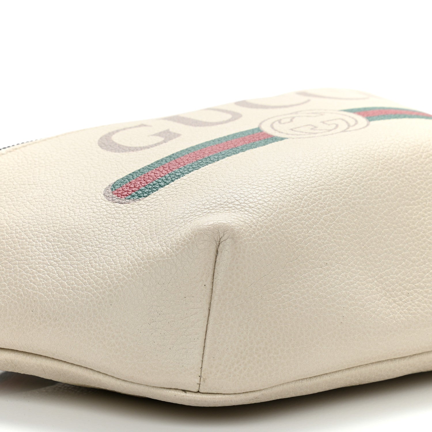 Gucci Grained Calfskin Small Logo Belt Bag White 9 of 12