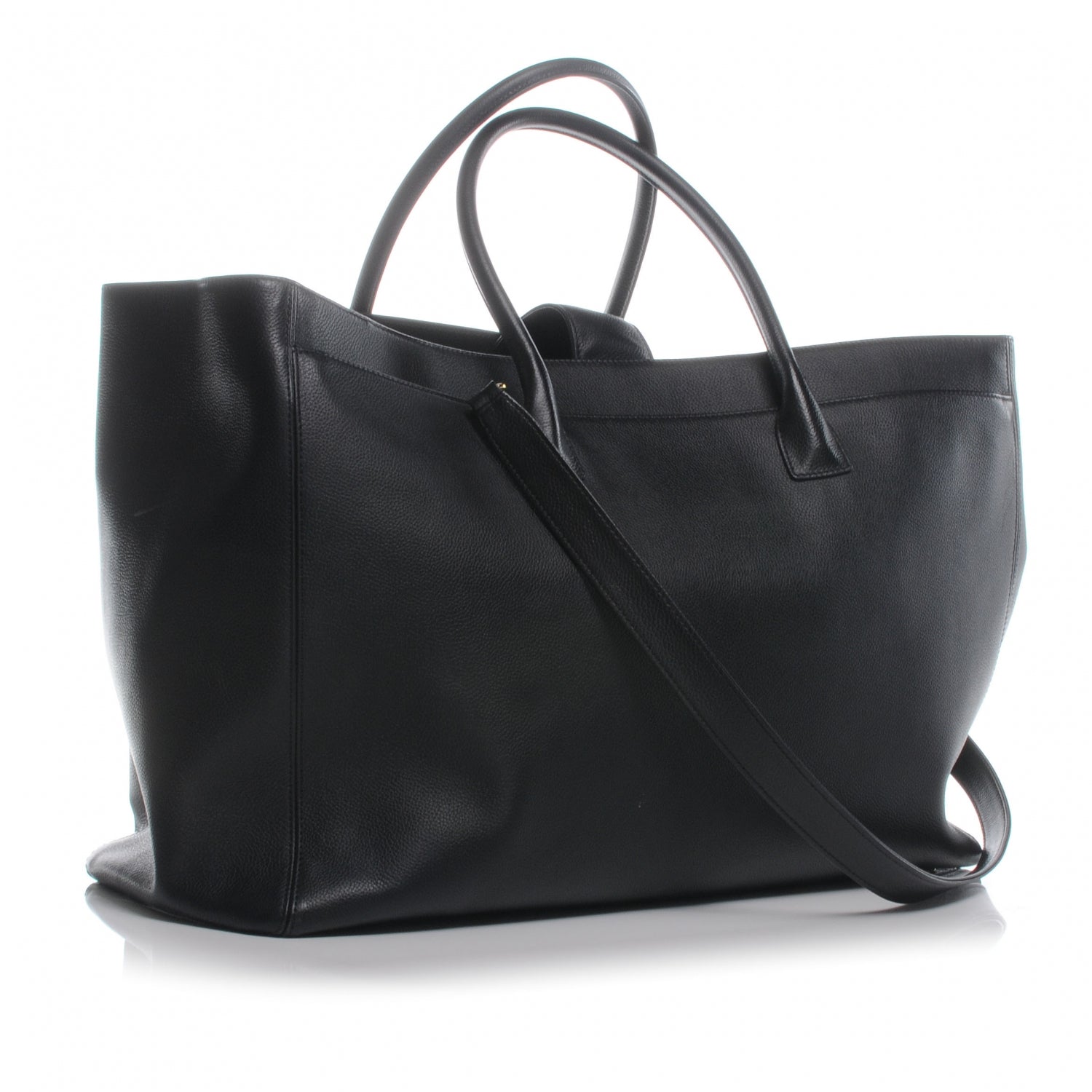 Chanel Calfskin XL Cerf Tote Black 3 of 7
