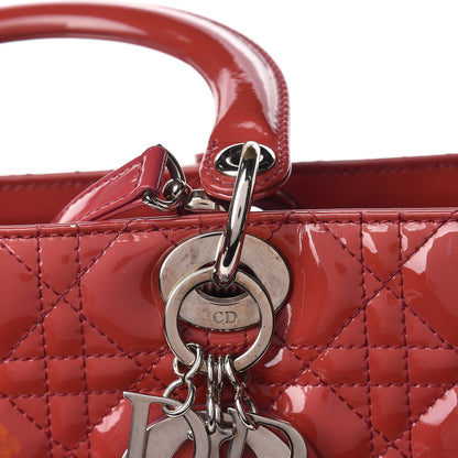 Christian Dior Patent Cannage Large Lady Dior Pink 20 of 30