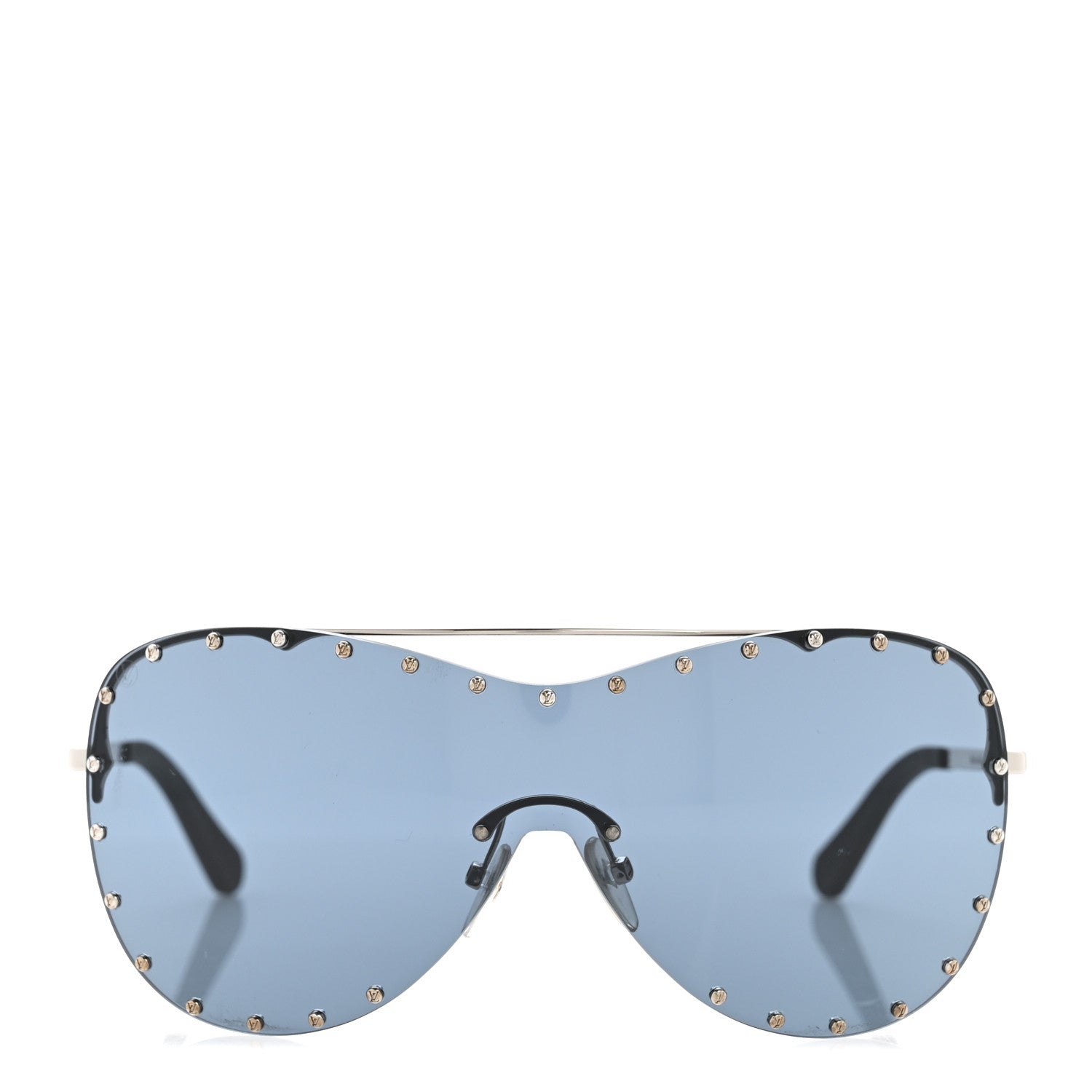 Louis Vuitton Metal The Party Shield Sunglasses Z1056E Black 2 of 10