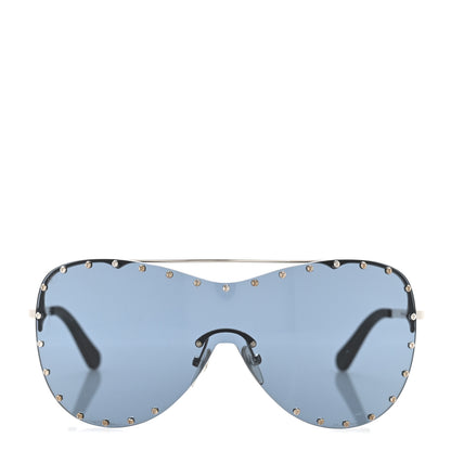 Louis Vuitton Metal The Party Shield Sunglasses Z1056E Black 2 of 10