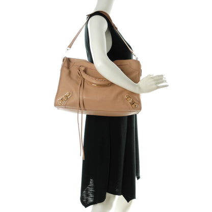 Balenciaga Chevre Gold Metallic Edge Hardware City Rose Des Sables 2 of 8