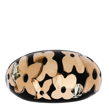 Louis Vuitton Resin Swarovski Crystal Inclusion Ring 50 5.5 Black 1 of 6