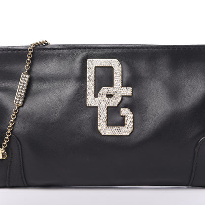 Dolce & Gabbana Calfskin Crystal Pochette Black 6 of 8