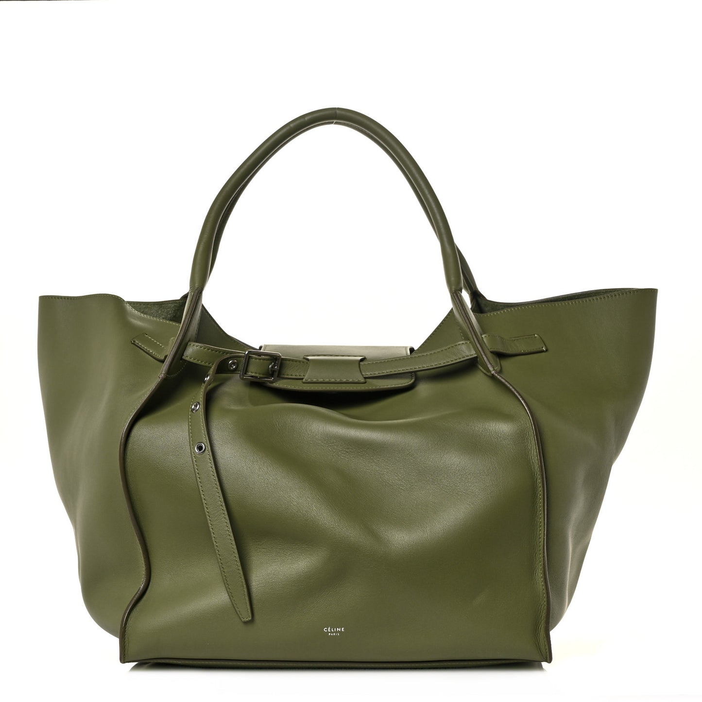 Smooth Calfskin Medium Big Bag Green