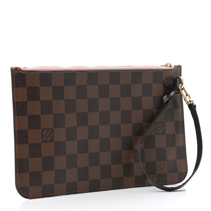 Louis Vuitton Damier Ebene Neverfull MM GM Pochette Rose Ballerine 2 of 4