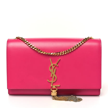 Saint Laurent Smooth Calfskin Medium Classic Monogram Kate Tassel Satchel Fuchsia 1 of 9
