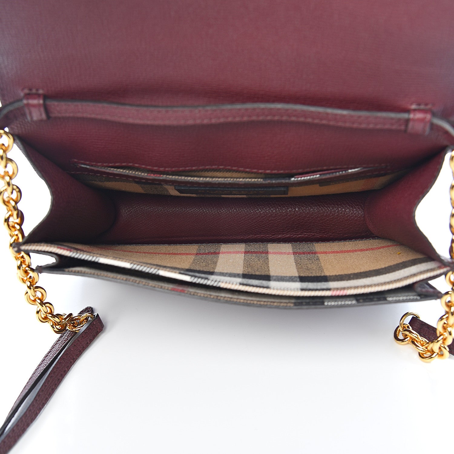 Burberry Grainy Calfskin Small Macken Crossbody Bag Mahogany Red 5 of 10