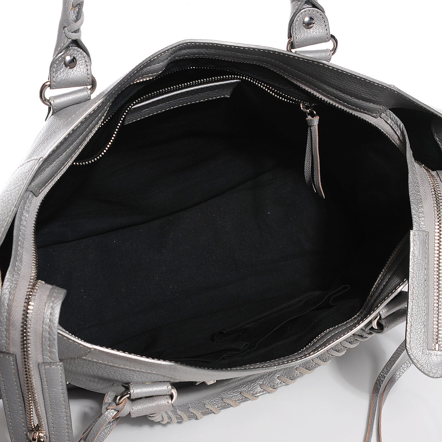 Balenciaga Pearlescent Goatskin Classic Palladium Hardware City Gris Gris Light 5 of 14