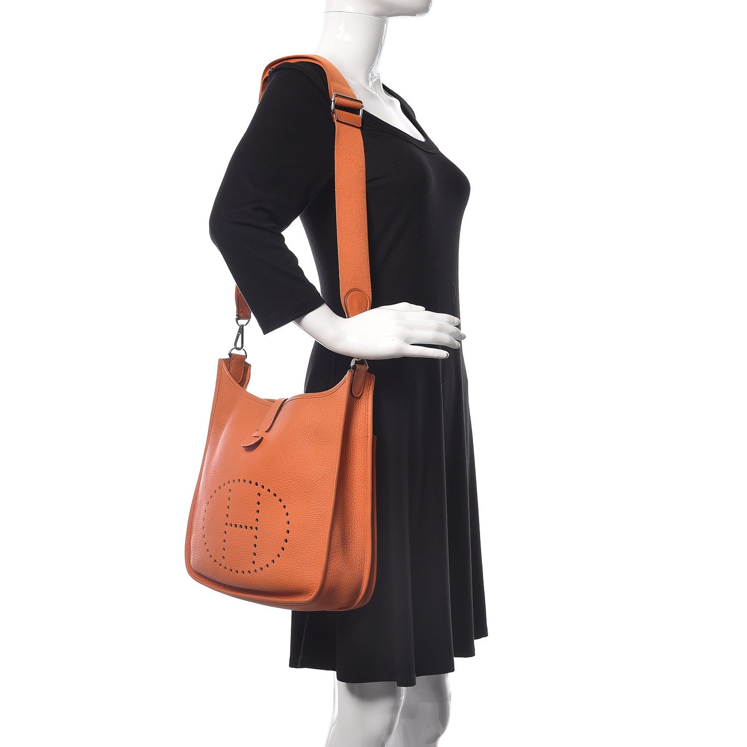 Hermes Togo Evelyne III GM Orange 2 of 14