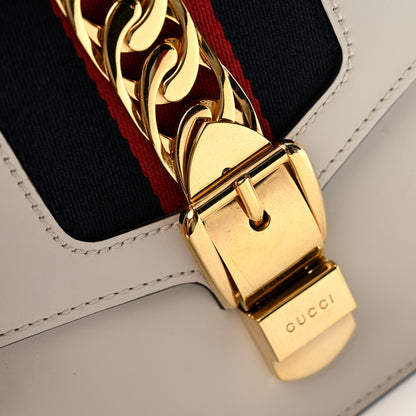 Gucci Calfskin Small Sylvie Shoulder Bag Off White 13 of 13