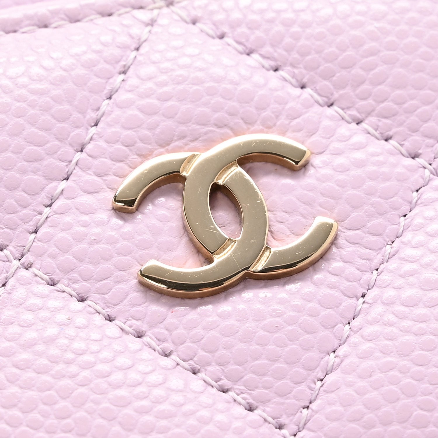 Chanel Caviar Quilted Card Holder Light Purple 13 of 14