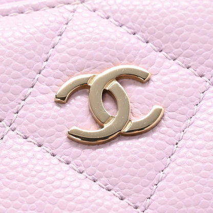 Chanel Caviar Quilted Card Holder Light Purple 13 of 14