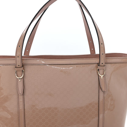 Gucci Patent Microguccissima Medium Nice Tote Dark Cipria 8 of 10