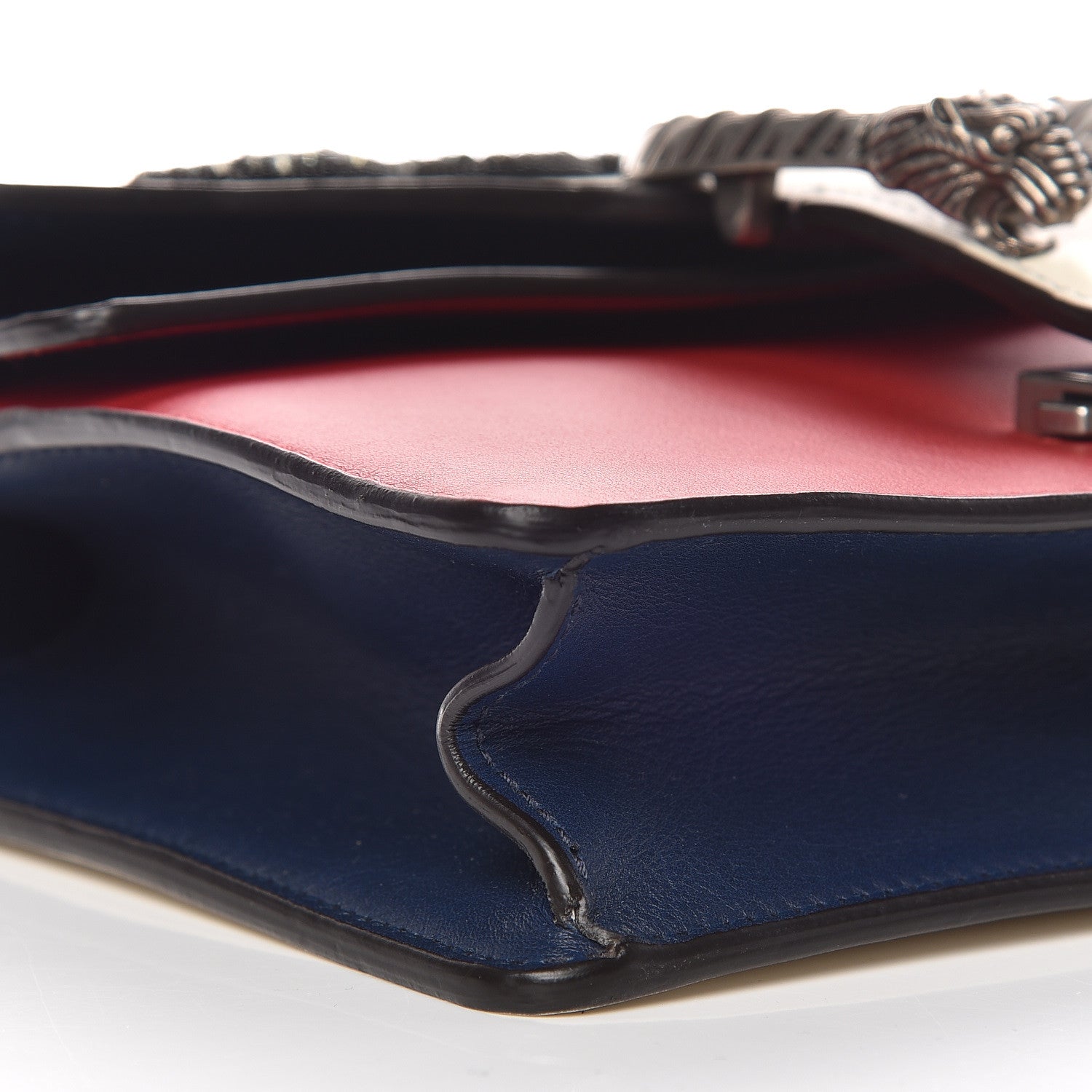 Gucci Calfskin Crystal Snake Embroidered Mini Dionysus Shoulder Bag Mystic White Hibiscus Red Blue Agata 8 of 9