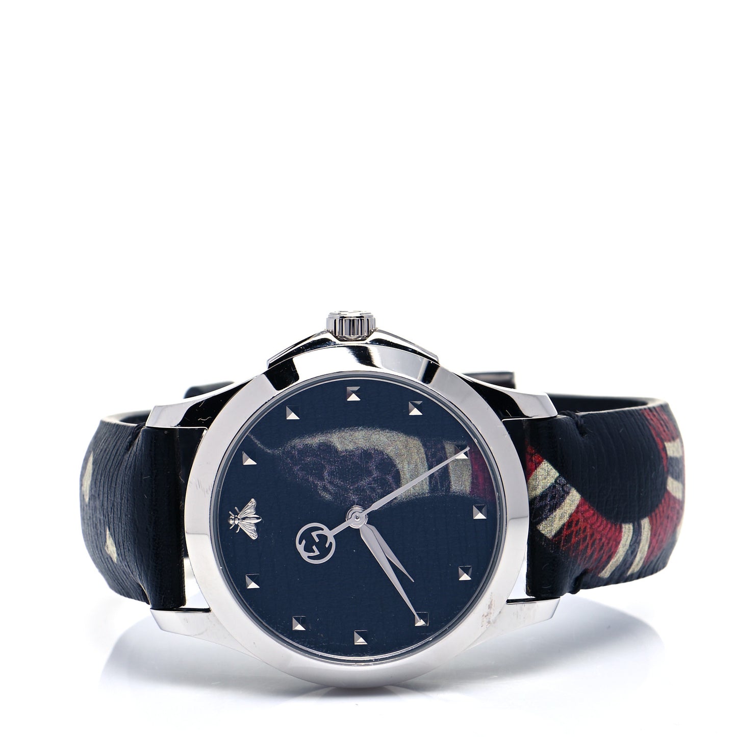 Stainless Steel Calfskin 38mm Le Marche Des Merveilles Snake Quartz Watch Black