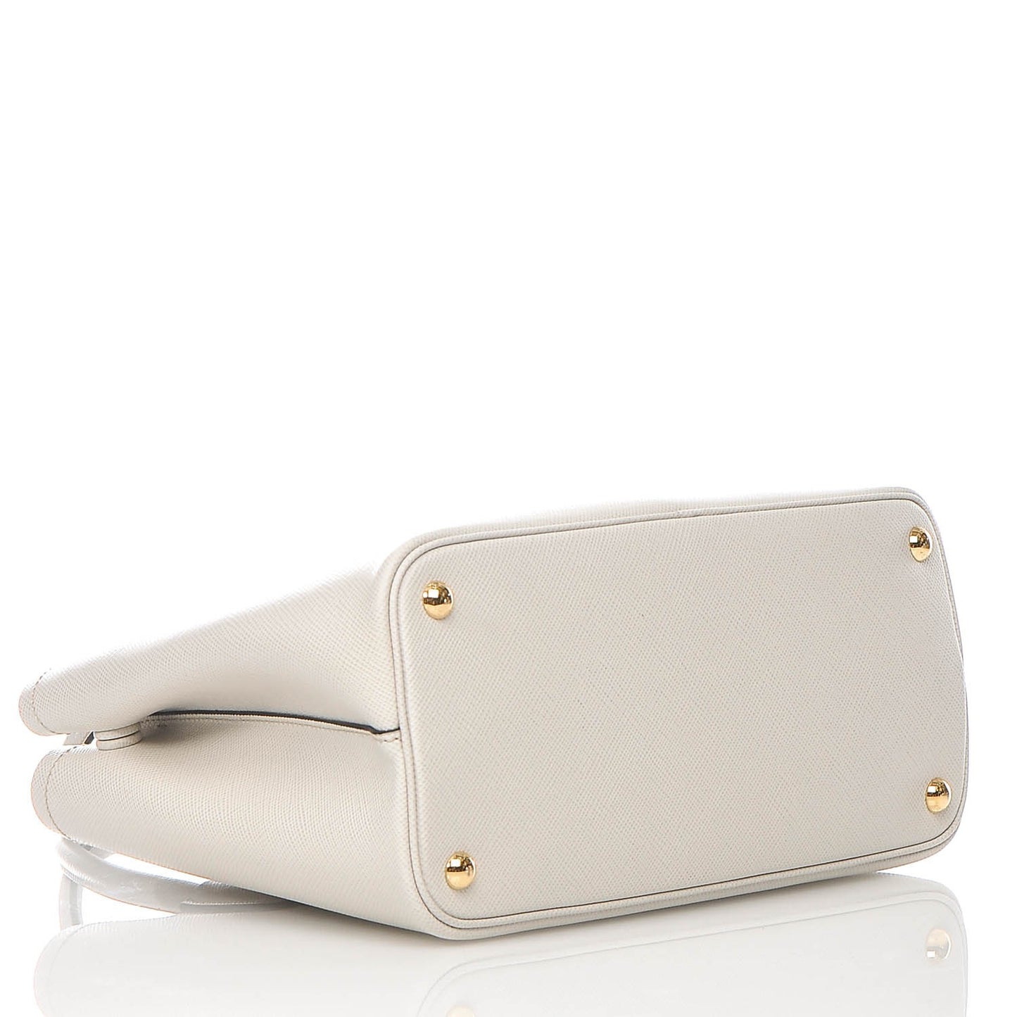 Saffiano Cuir Small Double Bag Talco Nero Black