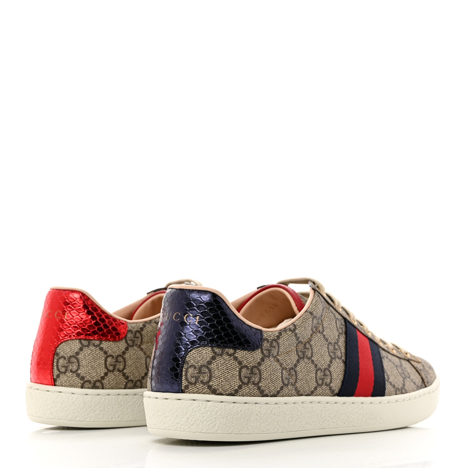 Gucci GG Supreme Monogram Womens Ace Low-Top Sneaker 38.5 Beige 4 of 9