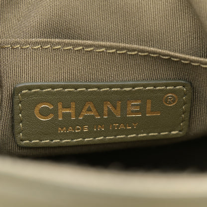 Chanel Lambskin Chevron Quilted Round Evening Bag Green 6 of 10