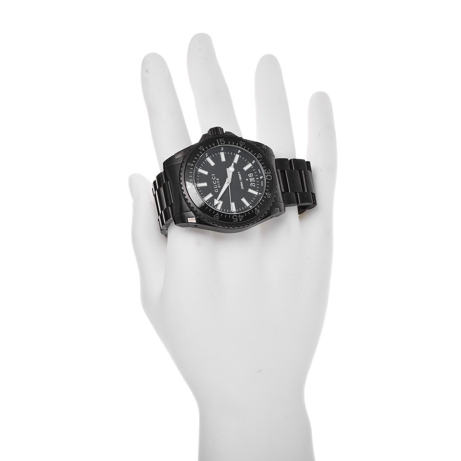 Gucci PVD Stainless Steel 45mm Dive Quartz Watch Black 2 of 11