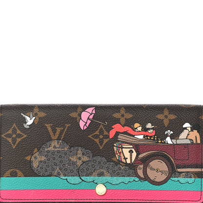 Louis Vuitton Monogram 2015 Christmas Animation Sarah Wallet Hibiscus 7 of 13