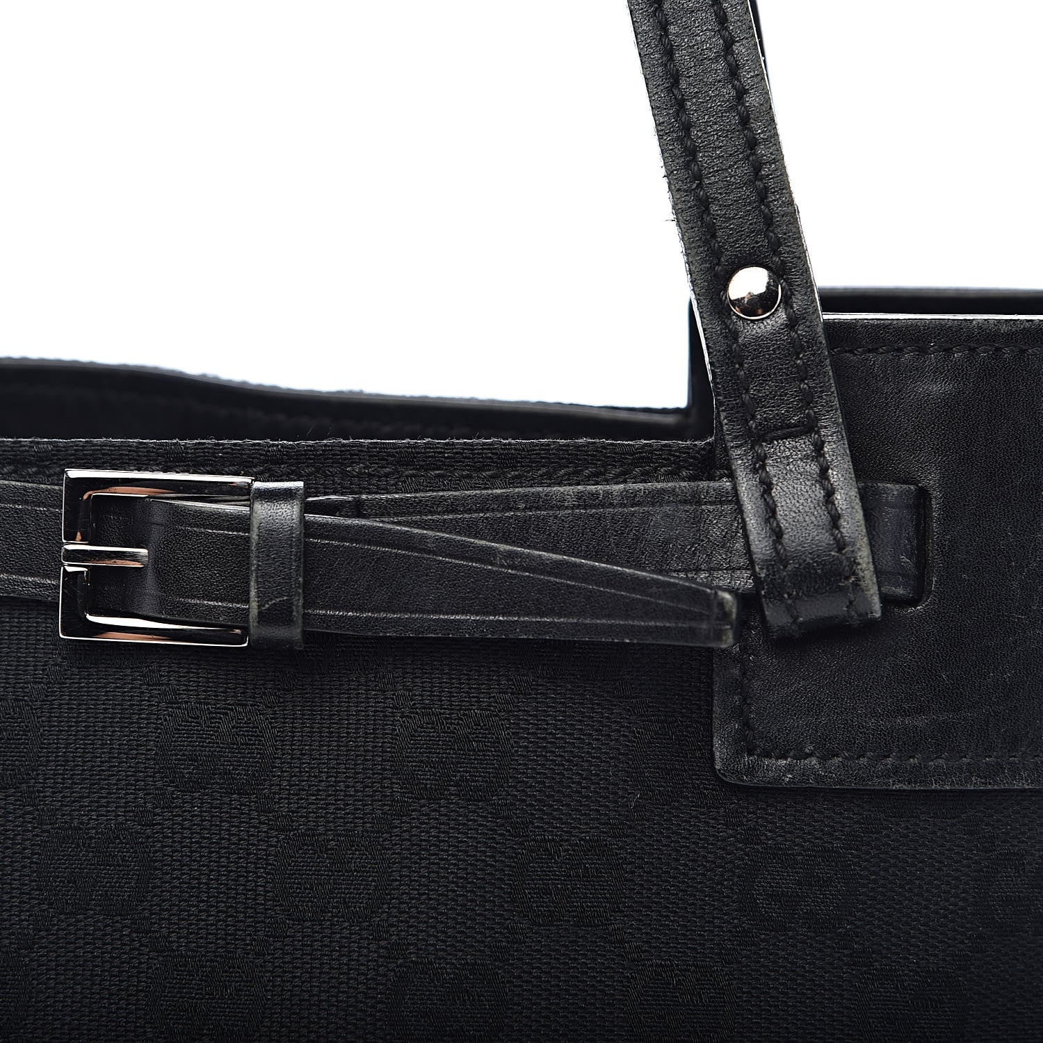 Gucci Monogram Small Bucket Tote Black 14 of 23