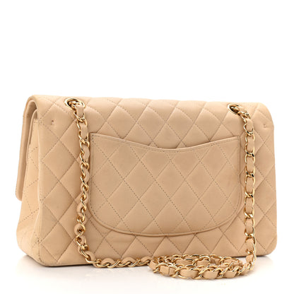 Chanel Lambskin Quilted Medium Double Flap Beige 3 of 15