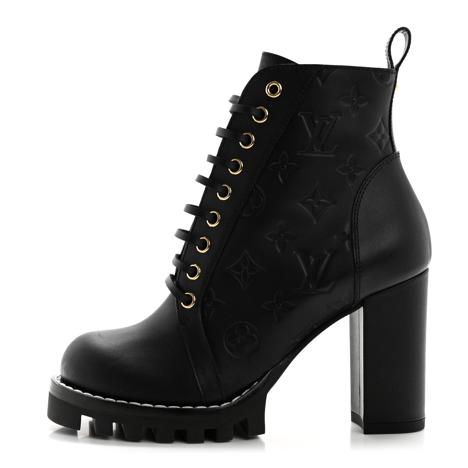 Louis Vuitton Calfskin Monogram Star Trail Ankle Boots 37 Black 1 of 9