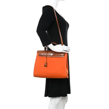 Hermes Toile Vache Hunter Herbag Zip 31 PM Orange 2 of 20