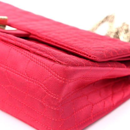 Chanel Satin Coco's Croc 2.55 Reissue 225 Flap Pink 11 of 19