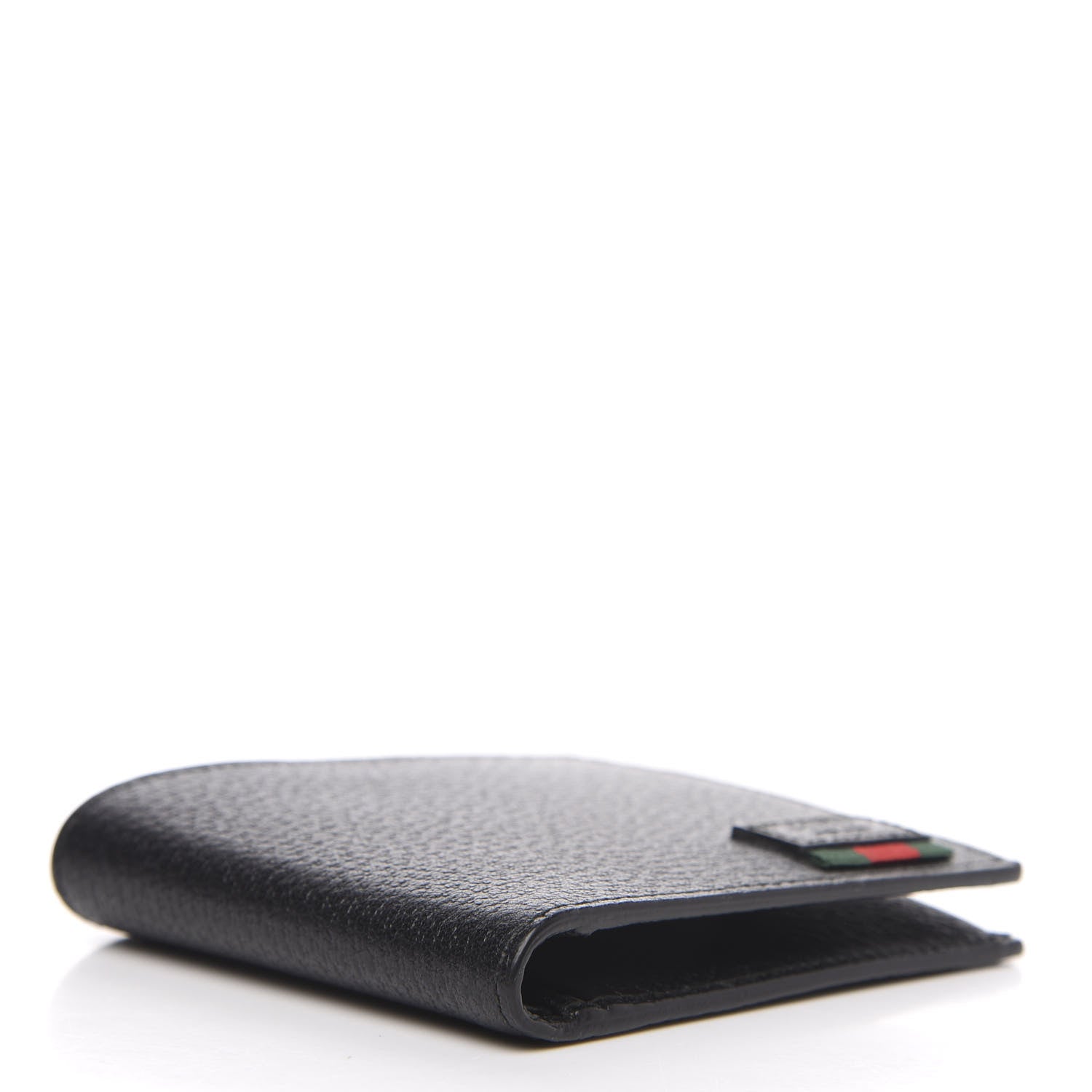 Gucci Calfskin Boar Effect Web Bi-Fold Wallet Black 4 of 6