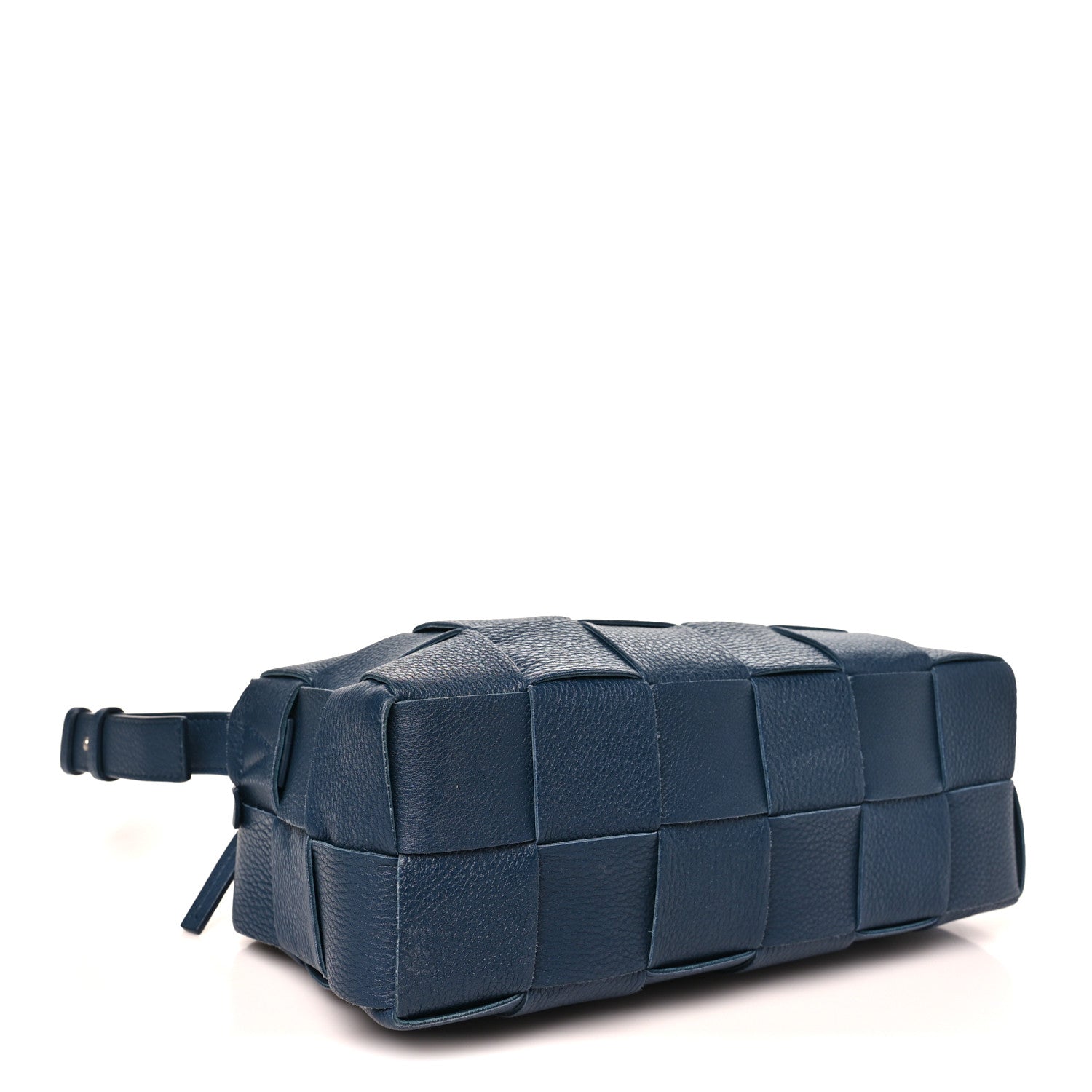 Bottega Veneta Grained Calfskin Maxi Intrecciato Brick Cassette Bag Deep Blue 4 of 9